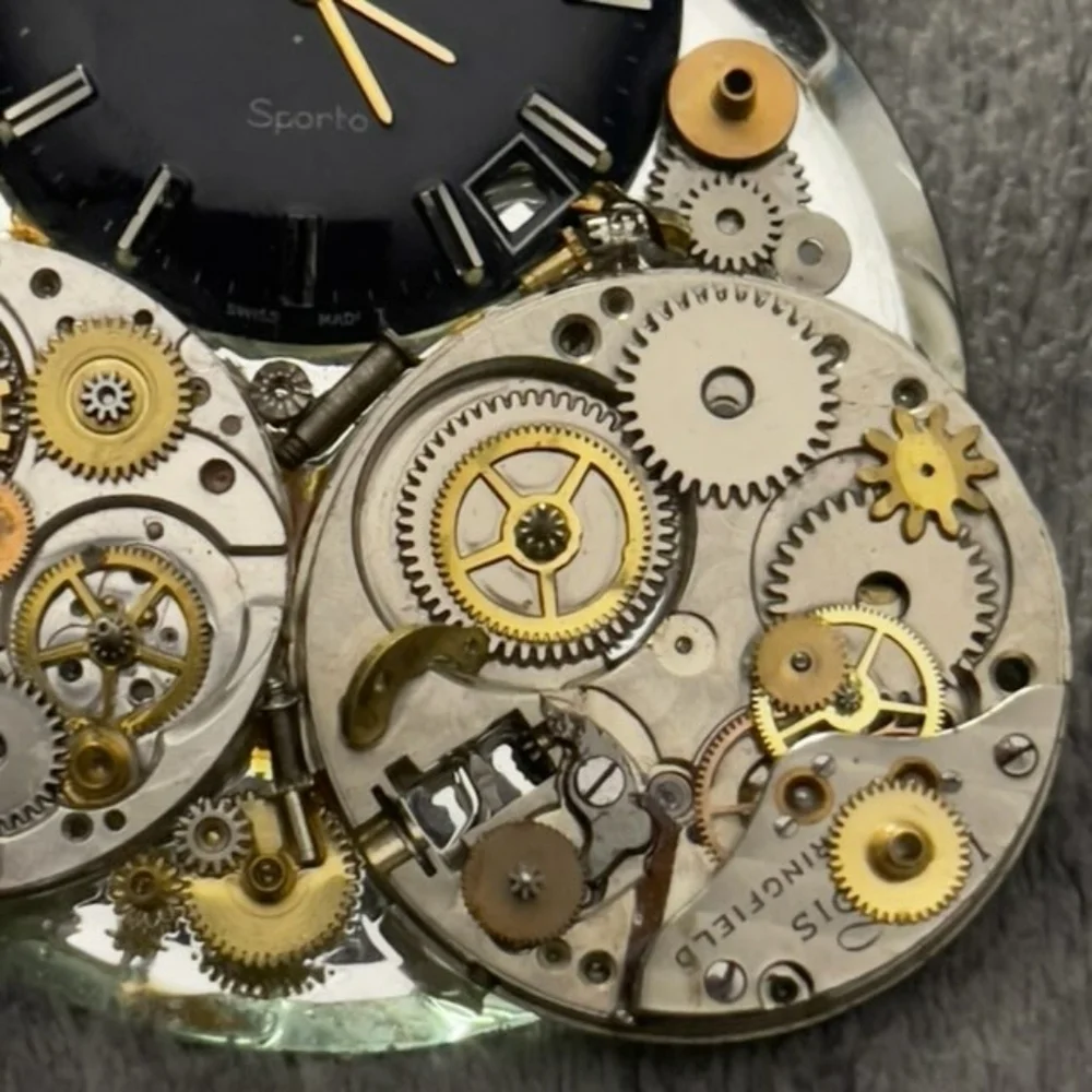Zenith Watch Face Gears Steampunk Handmade Artesian Brooch Luxury Collector